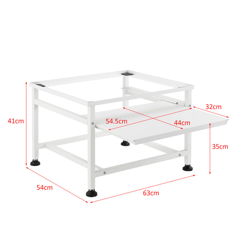 Maatschets Wasmachine sokkel verhoger met plank 63x54x41 tot 150 kg