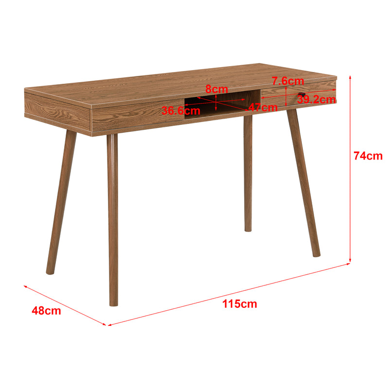 Maatschets Bureau laptoptafel Habo 115x48x74 cm houtkleurig