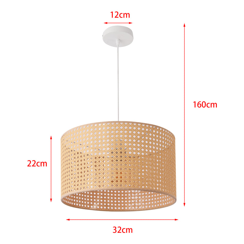 Maatschets lux.pro Hanglamp Shrewsbury 160x32 cm wit en beige E27