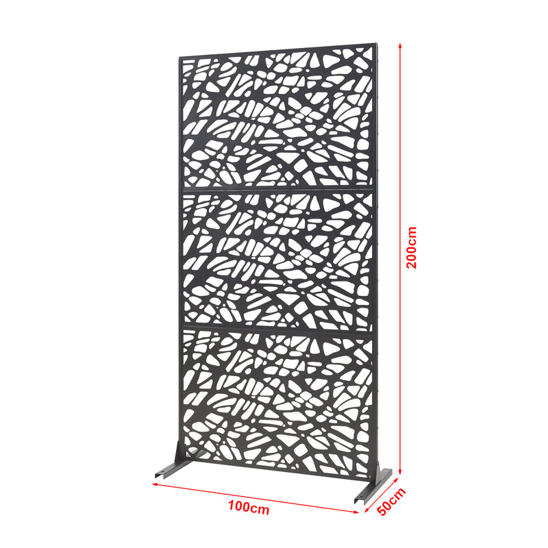 Maatschets Scheidingswand Poskind zwart 200x100x50 cm casa.pro