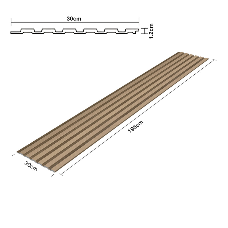 Maatschets Wandpanelen Borger 3D set licht eikenkleurig 195x30 cm NEU.HOLZ