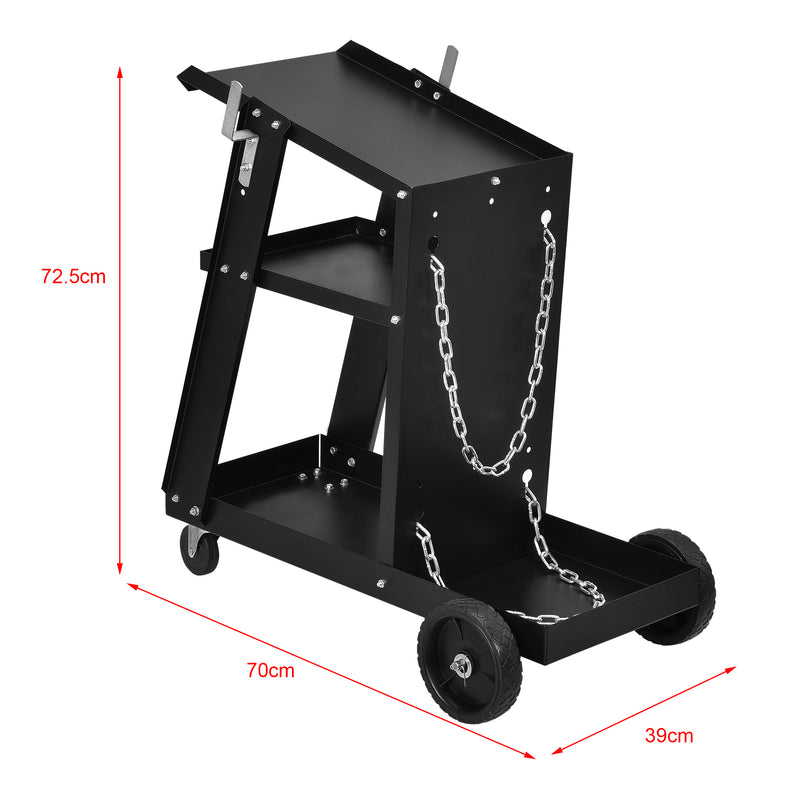 Maatschets Laswagen lasgereedschap wagen 3 planken 70,4x39x72,5 cm