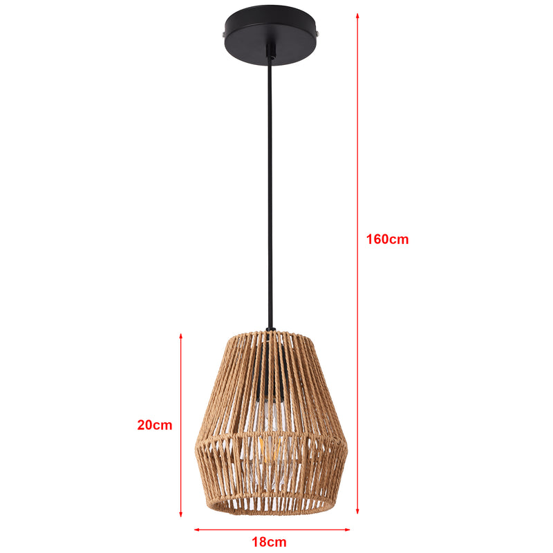 Maatschets lux.pro Hanglamp Liverpool 160x18 cm zwart en beige E27