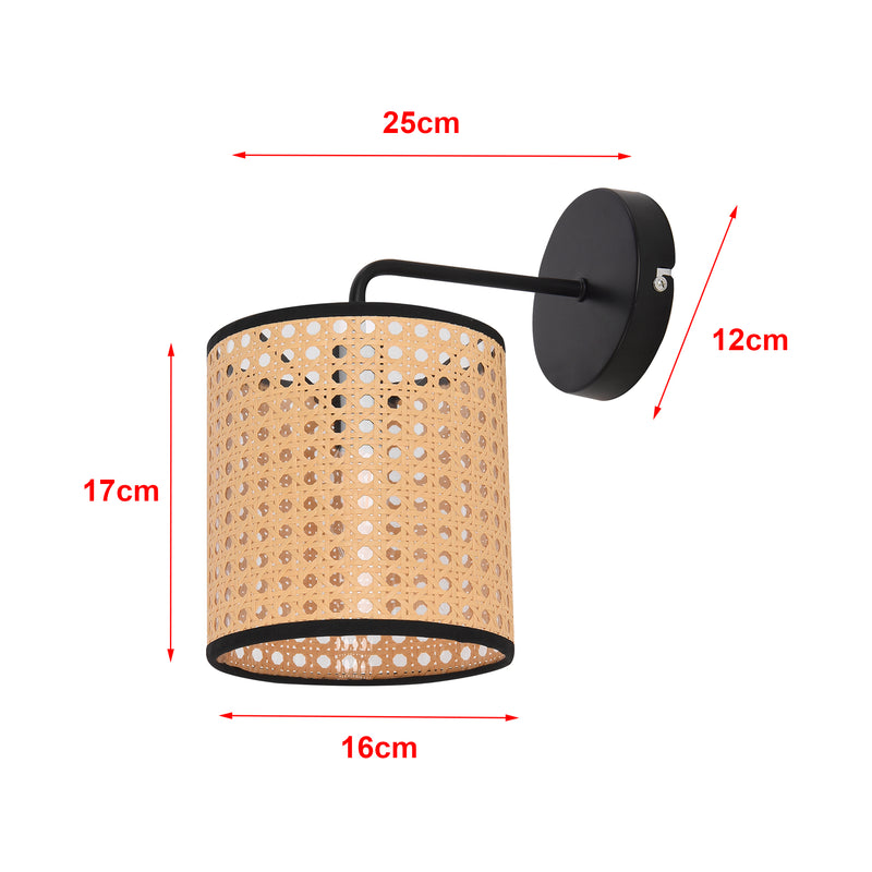 Maatschets lux.pro Wandlamp Southend E14 zwart en beige