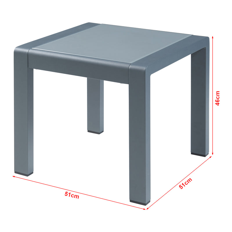 Maatschets Tuinset Avise 2-delig tuintafel met fauteuil antraciet en donkergrijs casa.pro