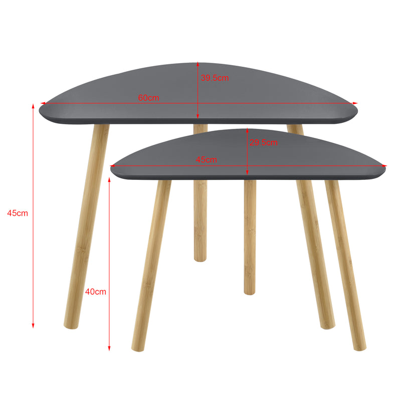 Maatschets Salontafel Levanger set van 2 MDF - verschillende kleuren en maten