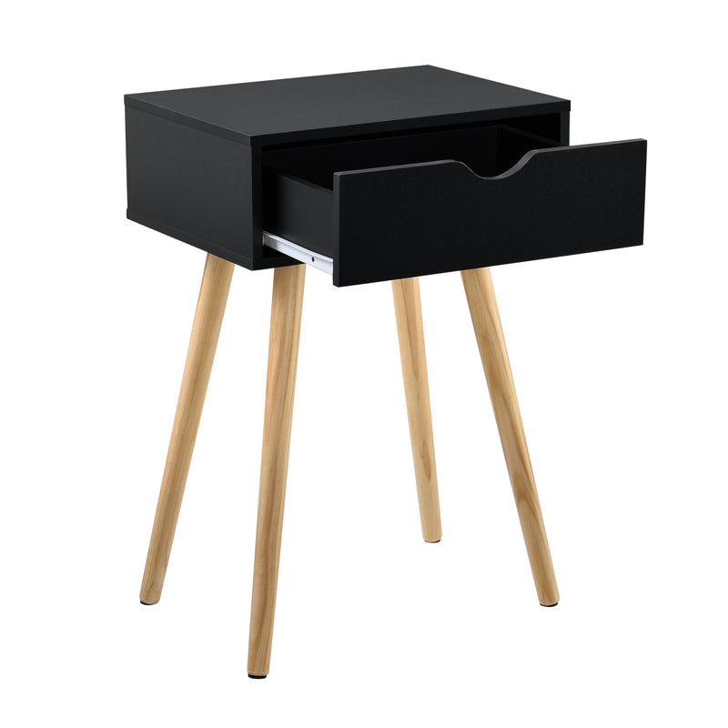 Maatschets Bijzettafel met lade nachtkastje 60x40x29,5 cm - 3 varianten