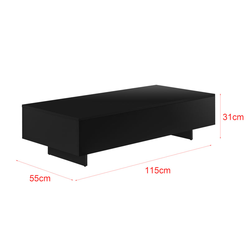 Maatschets Salontafel Braunschweig 115x55x31 cm hoogglans - 2 varianten