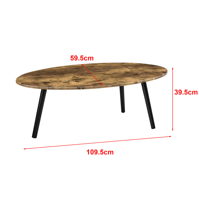 Maatschets Salontafel Viborg ovaal 109,5x59,5x39,5 cm - 3 varianten