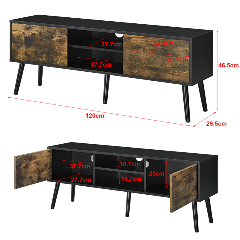 Maatschets TV meubel Eskilstuna tv kast 120x29,5x46,5 cm - 7 varianten