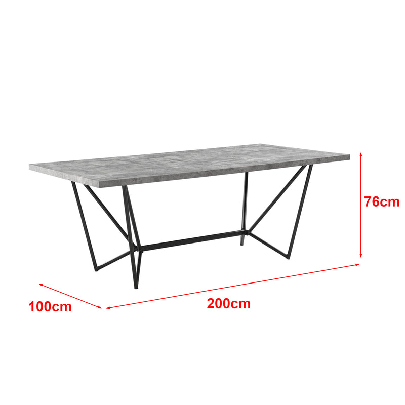 Maatschets Eettafel Sigtuna 200x100x76 cm - 2 varianten