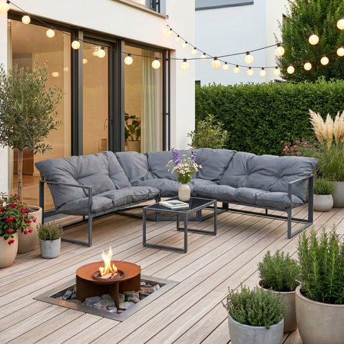 Loungeset Karg tuinset met kussens casa.pro