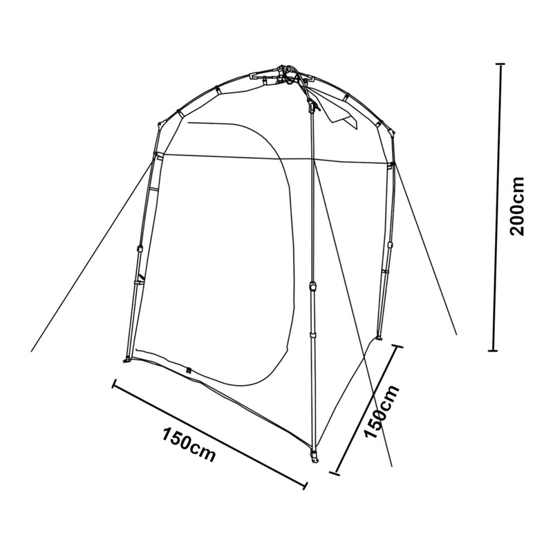 Maatschets Automatische douche tent Ayas 150x150x200 cm pro.tec