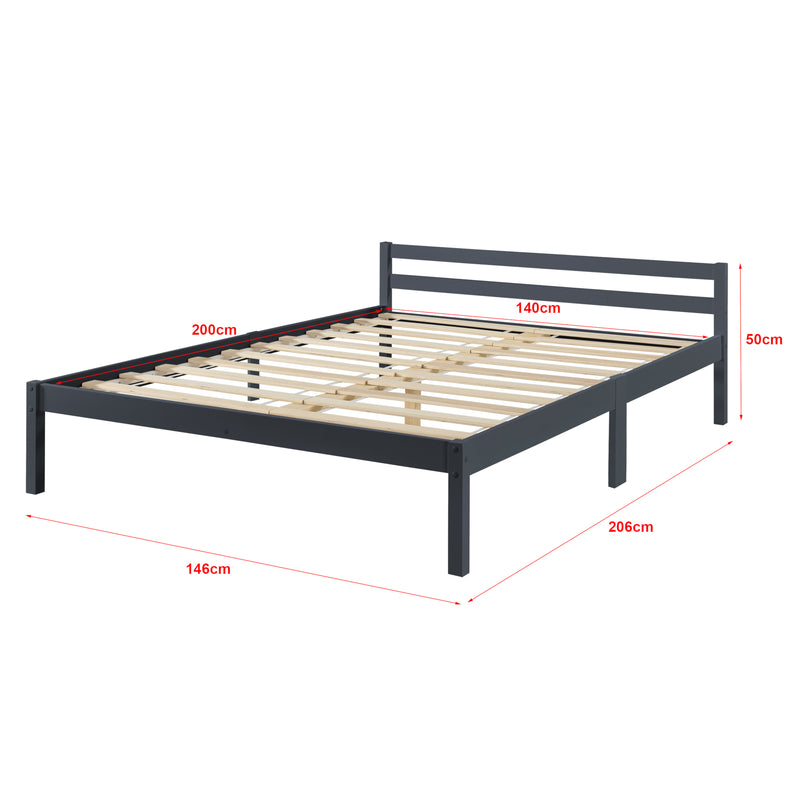 Maatschets Houten bed Nakkila grenen met bedbodem en matras - 18 varianten
