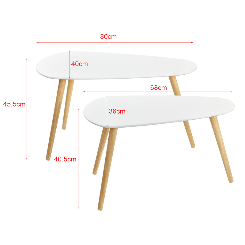 Maatschets Salontafel Langesund set van 2 MDF - verschillende kleuren