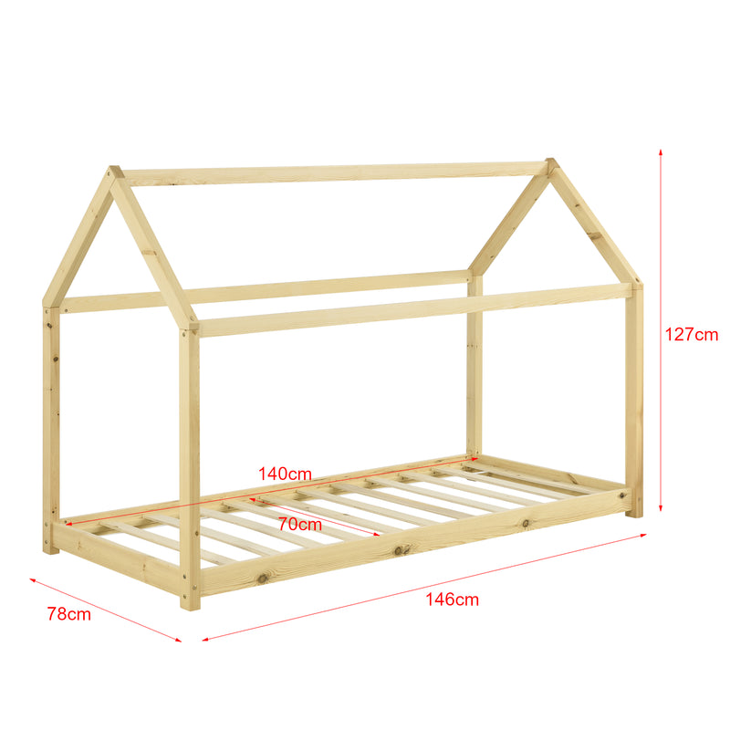 Maatschets Kinderbed Netstal houten bed huisbed - verschillende kleuren en maten