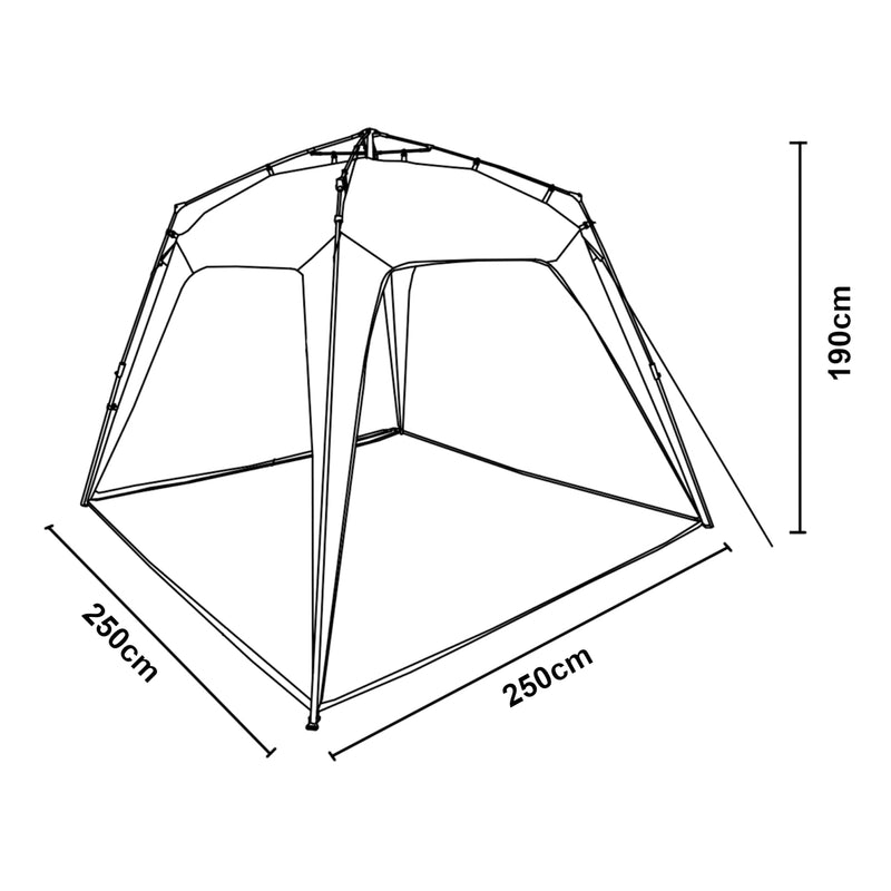 Maatschets LED Paviljoen Barendrecht partytent 250x250x190 cm pro.tec
