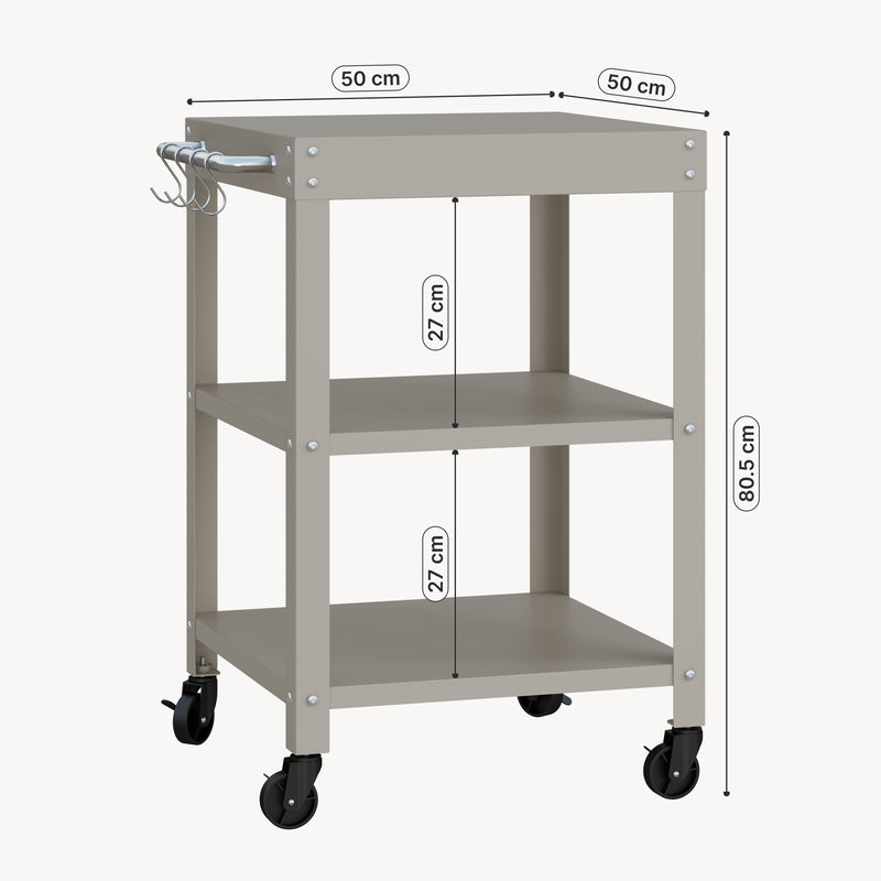 Maatschets Trolley Bolognano serveerwagen met wielen casa.pro