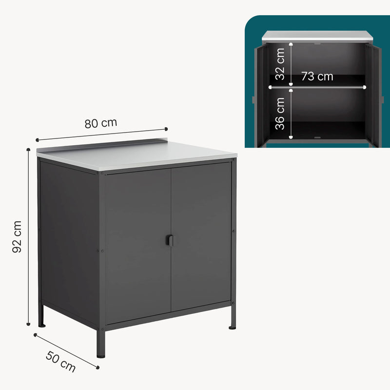 Maatschets Kast Bolognano voor buiten 92x80x50 cm casa.pro