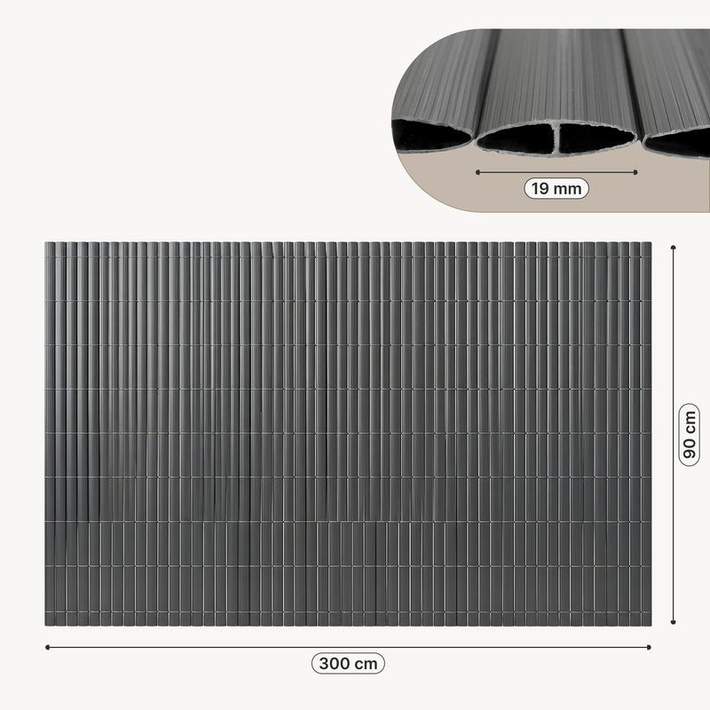 Maatschets PVC Tuinscherm Cefalu antraciet casa.pro