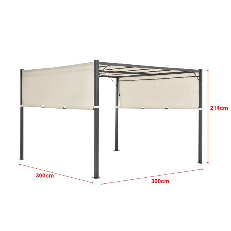 Maatschets Pergola Fortaleza tuinpaviljoen met LED verlichting - 4 varianten