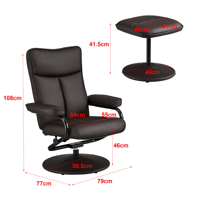 Maatschets Relaxfauteuil Lohja verstelbaar met voetenbank 108x79x77 cm - 5 varianten