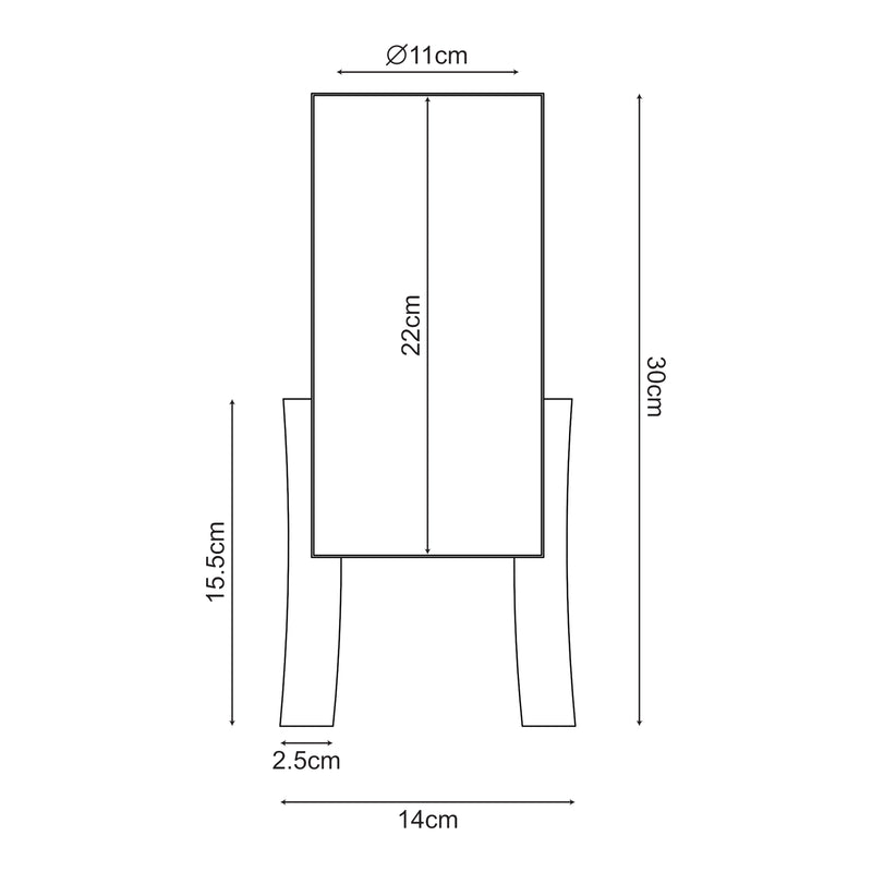 Maatschets Tafellamp Joelleldsvin 30x14x14 cm E27 lux.pro