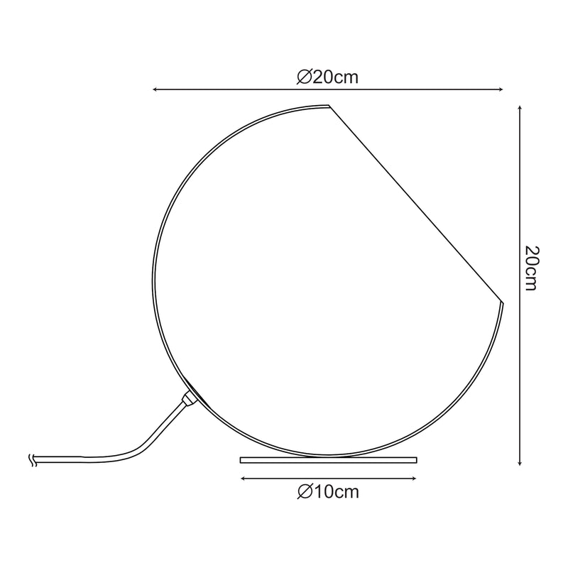 Maatschets Tafellamp Lukkodso rond 20 cm lux.pro