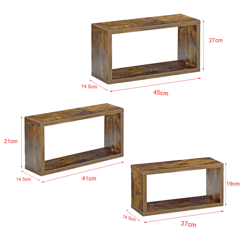 Maatschets Wandplank Mandal set van 3 - 3 varianten