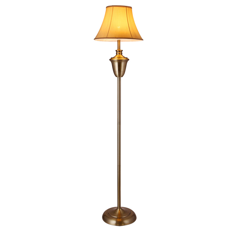 Maatschets Staande lamp Madrid koper 157 cm E27 beige bruin en wit