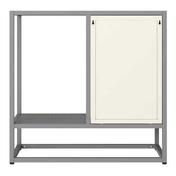 Sideboard Burlöv dressoir 70x72x35 cm grijs en wit [en.casa]