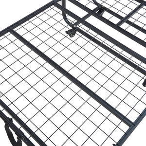Opklapbed Lustendi 90x200 cm met matras zwart eiken en wit [en.casa]