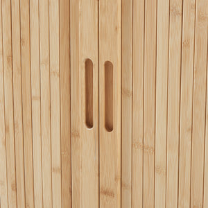 Sideboard Nordkapp dressoir met schuifdeuren 100x40x80 cm naturel [en.casa]