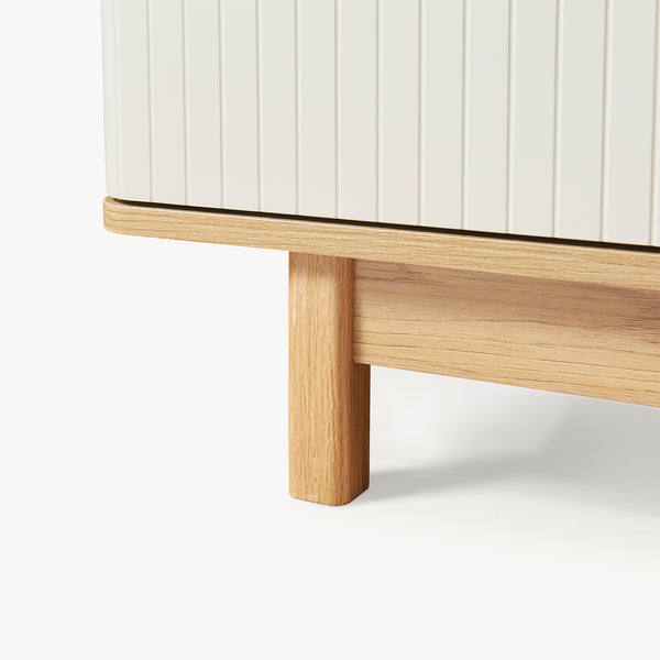 Tv meubel Ferrersp 140x40x45 cm eikenkleurig havermout en naturel [en.casa]