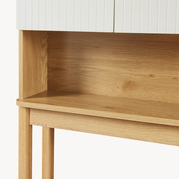 Toiletombouwkast Ferrersp 160x63x20 cm eikenkleurig havermout en naturel [en.casa]