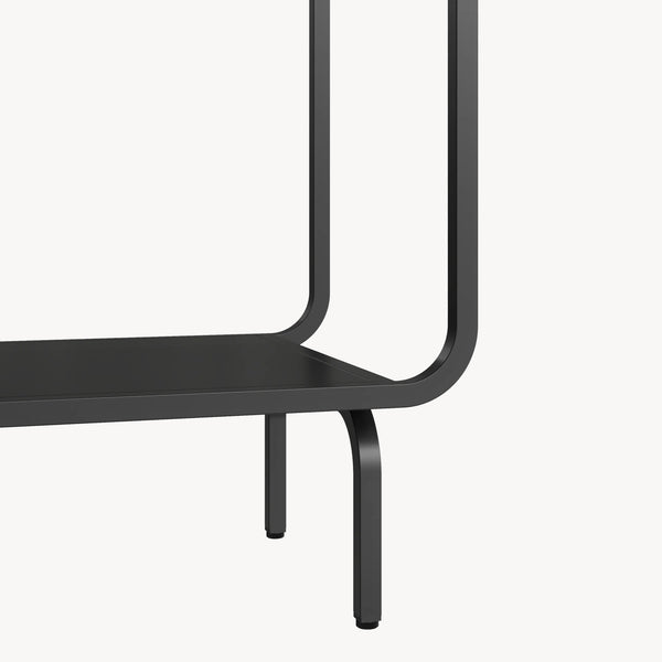 Boekenkast Færder 145x76x33 cm zwart mat [en.casa]