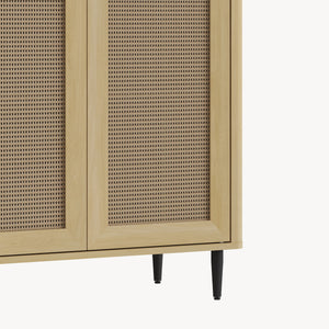 Commode Lukhomso 83x80x40 cm eikenkleurig en zwart [en.casa]