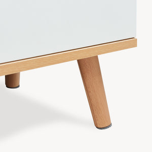 Tv-meubel Bordkak 140x30x45 cm eikenkleurig en wit [en.casa]
