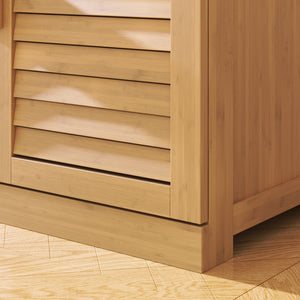 Schoenenkast Aarela 67x66x34 cm Bamboe [en.casa]
