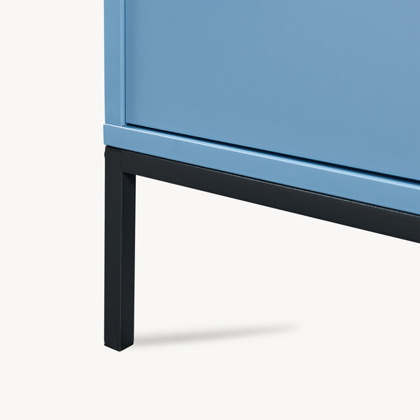 Schuhbank Colwyn 80x40x45 cm Blau [en.casa]