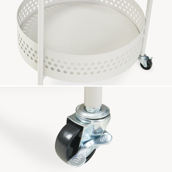 Serwagen Jässaatka staal 76x40 cm grijs [en.casa]