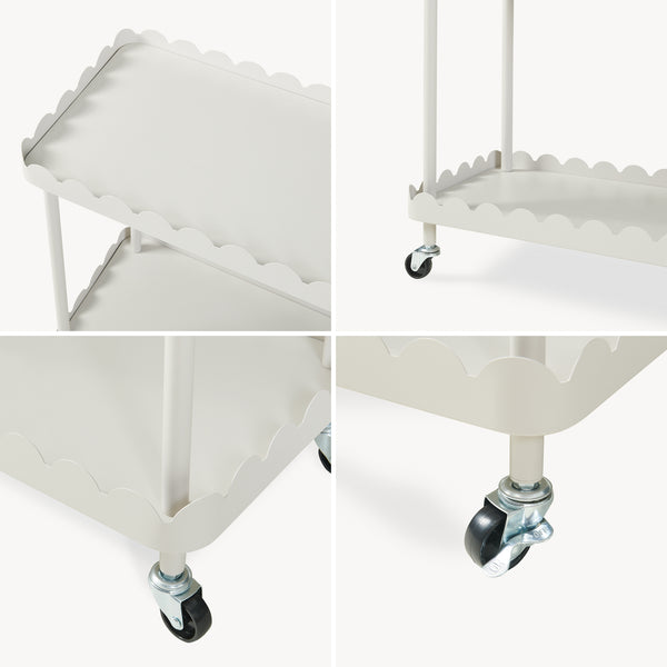 Serveerwagen Bolmanralu trolley 60x61x31 cm grijs [en.casa] 