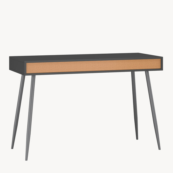 Bureau Tumba 115x48x76 cm Zwart/Walnootlook [en.casa]