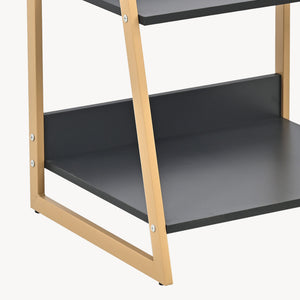 Stellingkast Kuomi 84x53x47 cm Beige/Donkergrijs [en.casa]