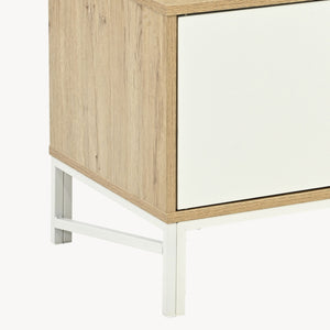 Tv-kast Kerrköndam 120x40x46 cm Eikenlook/Wit [en.casa]