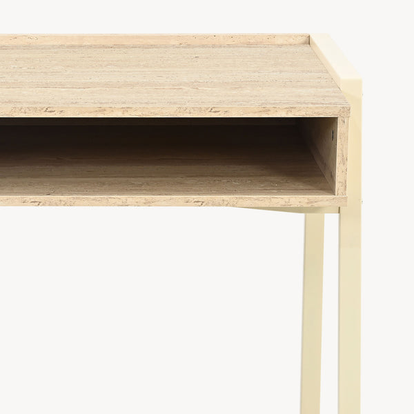 Bureau Boderas 107x55x78 cm Beige/Travertijn [en.casa]