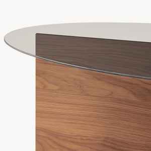 Salontafel Viroya 100x60x36 cm Notenhoutlook/Grijs [en.casa]