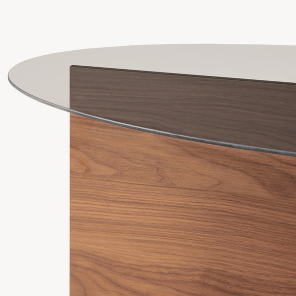 Salontafel Viroya 100x60x36 cm Notenhoutlook/Grijs [en.casa]