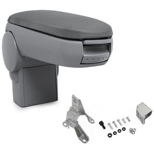 Middenarmsteun Golf 4, Bora, Beetle met opbergvak Textiel Grijs pro.tec - premiumXL