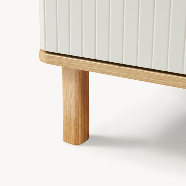 Commode Ferrersp 70x60x40 cm eikenkleurig havermout en naturel [en.casa]